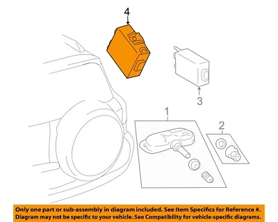 Sistema de monitoreo de presión de neumáticos usado (TPMS) modo de control se adapta a: Toyota Rav4 S 2009 Foto 1 de 3