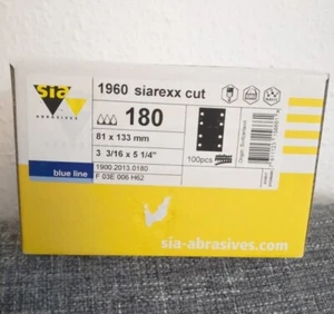 Sia Siarexx Cut 1960 Schleifstreifen 81x133 mm Klett 8 Loch P180 100Stck - Bild 1 von 1