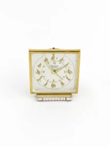 Imhof Helvetia table desk clock alarm sailor dial regate 1950´s. - Picture 1 of 7