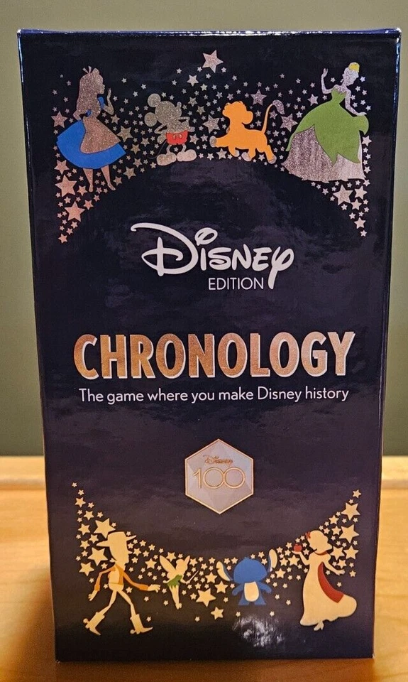 Disney Chronology Trivia Card Game Celebrate 100 Years of Disney Open Box