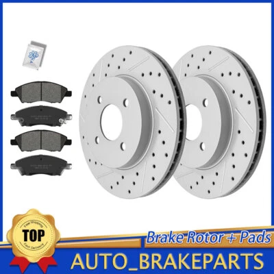 Pastillas de rotores de freno de disco perforadas delanteras para Nissan Micra Versa Note 2015-2019 Foto 1 de 4