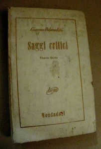 Giacomo Debenedetti SAGGI CRITICI nuova serie / Mondadori 1955 - Imagen 1 de 1