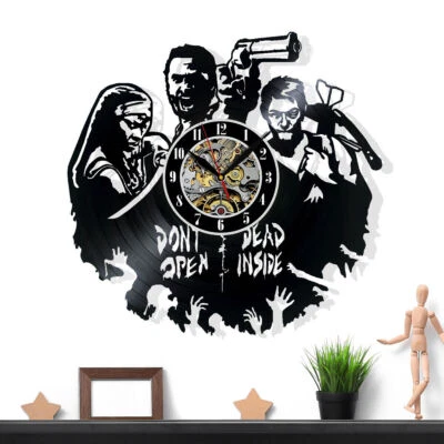 Reloj de pared de vinilo The Walking Dead arte decoración del hogar regalo para vacaciones de cumpleaños Foto 1 de 4