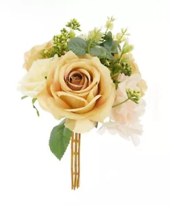 Artificial Flower Rose/Hydrangea Bouquet 31Cm Stem Home Party & Wedding Decor - Picture 1 of 4