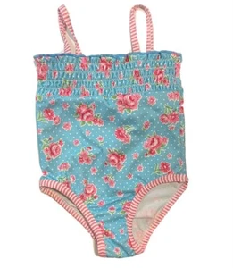 PENELOPE MACK GIRLS SWIMSUIT - BLUE FLOWER SZ 24 MONTHS - ONE PIECE UPF 50+ - Picture 1 of 1