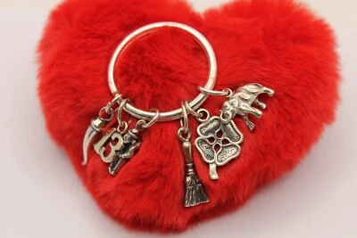 PORTACHIAVI ARGENTO SCARAMANTICO PORTAFORTUNA CORNO ELEFANTE GOBBO ARG. 800/1000 - Immagine 1 di 4