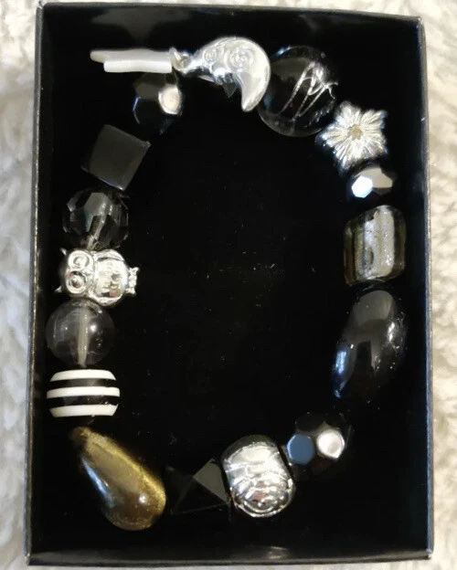 Pulsera Avon con cuentas elegante encanto medianoche nueva en caja Foto 1 de 1