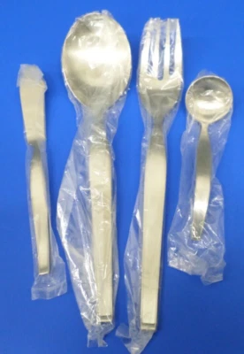 4 - Noritake FANTASY Satin 18-8 Stainless Japan Flatware HOSTESS SERVING PIECES - Image 1 of 4