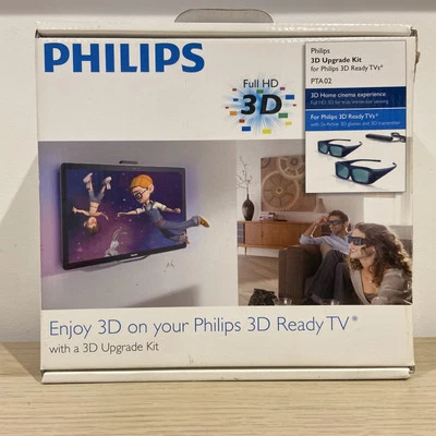 Philips PTA02/00 3D TV Accessory Pack - IR Blaster and 2x Glasses New Opened - Image 1 of 4