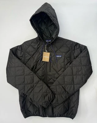 New Patagonia Men's Diamond Quilted Bomber Hoody Black Size Small - Image 1 of 4