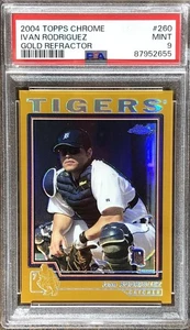 Iván Rodriguez 2004 Topps cromo oro refractor psa 9 raro - Imagen 1 de 2