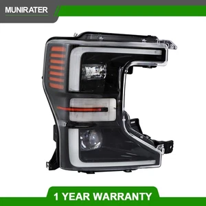 Single RH For 20-22 Ford F-250 F-350 Super Duty Headlight Replacement Black LED - Picture 1 of 12