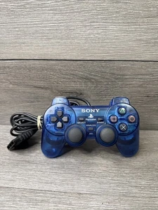 Controlador Sony Playstation 2 PS2 OEM Dualshock azul claro SCPH-10010 probado - Imagen 1 de 13