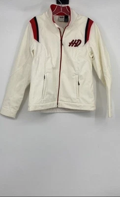 Harley-Davidson Womens White Black American Soft Shell Windbreaker Jacket Size M - Image 1 of 4