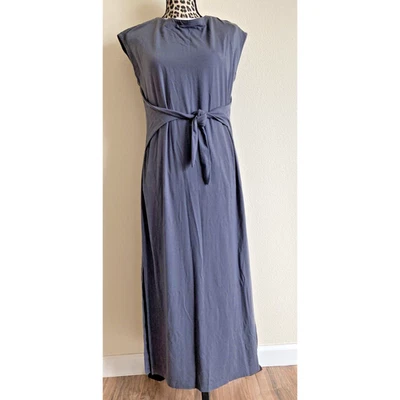 Vestido Jersey Johnny Was XS Gris Calmo Maxi Minimalista Lagenlook Boho Cápsula Foto 1 de 4