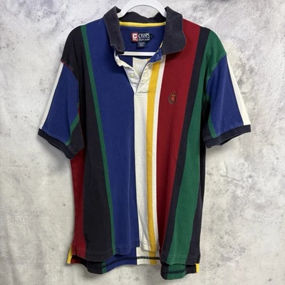 Vintage Chaps Ralph Lauren Polo Shirt Mens Striped Y2K 90s Large 23x27 - Image 1 of 4