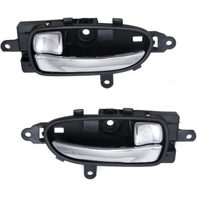 Juego de manijas de puerta para Nissan Altima 2007-2013 delanteras o traseras negras con palanca Chr 2 piezas Foto 1 de 4