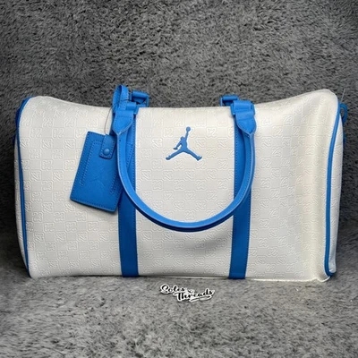 Air Jordan Monogram Duffle Bag 25L White University Blue HV2856-010 - Image 1 of 4