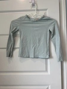 Matilda Jane Hello Lovely Mint Blouse Long Sleeve Shirt Polka Dot Girls 6 - Picture 1 of 2