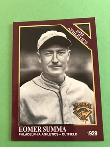 1994 CONLON COLLECTION BURGUNDY CARD # 1147 HOMER SUMMA - PHILA A's - NM-MT - Bild 1 von 2