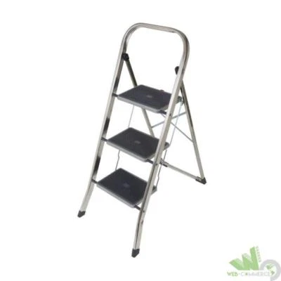 SGABELLO SCALA SCALETTA ALLUMINIO FACAL JOKER 3 GRADINI LARGHI DOMESTICA CASA - Immagine 1 di 2