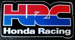 HONDA RACING STICKER "BLACK RACING" 3 X 1 1/2" GLOSSY THICK WATERPROOF OUTDOOR - Picture 1 of 1