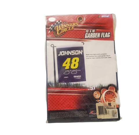 JIMMIE JOHNSON #48  13"X18" 2 SIDED GARDEN FLAG Winners Circle Cover