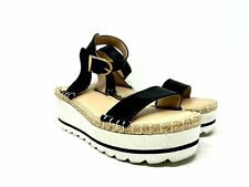 Abound Maxwell Flatform Ankle Strap Sandal - Black Faux Leather -  7.5M