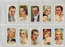JOHN PLAYER CIGARETTE CARDS 1938 SET OF 50 FILM STARS THIRD SERIES IN SLEEVES