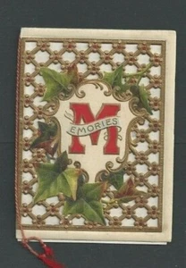 Ca 1938 A Xmas Greeting In Booklet W/Cut Outs In Gold From A Teacher - Picture 1 of 1