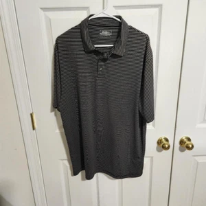 BEN HOGAN PERFORMANCE  SHORT SLEEVE POLO STRIPED GOLF BLACK/WHITE SHIRT XL - Picture 1 of 8