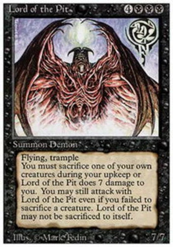 Lord of the Pit ~ Heavily Played 3rd Edition Revised MTG Magic UltimateMTG Black - Image 1 of 1