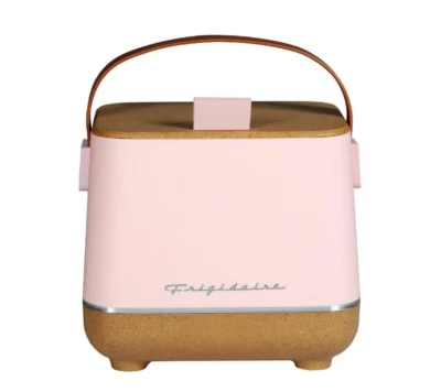 PINK Frigidaire Portable Insulated 6-Can Mini Personal Fridge Cooler - Image 1 of 4