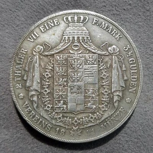 2 Thalers 3½ Gulden 1841 Prussia German States Friedrich Wilhelm IV Coin KM#440 - Picture 1 of 4