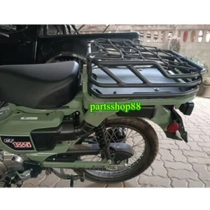 MotoSkil Basket Luggage Rear Honda CT125 Hunter Cub 19-23 Black Steel Rack Trail - Picture 1 of 6