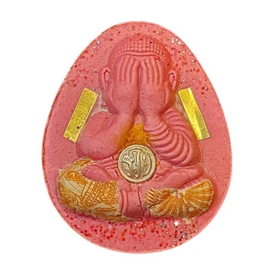 Pink Phra Pidta 2 Oro Takrut LP Sila Thai Amuleto Proteger Traer Riqueza Suerte N1 Foto 1 de 4