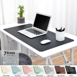 Large PU Leather Gaming Keyboard Mouse Pad Mat Water Stain Resistant Office Home - Picture 1 of 18