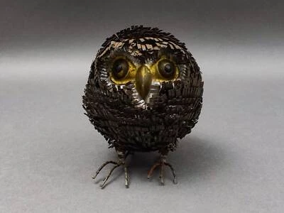 Sergio Bustamente Mexican Brutalist Mid Century Modern Metal Art Owl Sculpture - Image 1 of 4