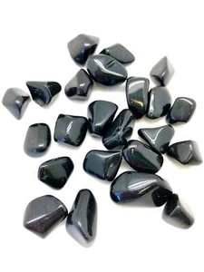 Schwarzer Onyx Trommelstein - natürlicher schwarzer Onyx Kristall aus Brasilien - Bild 1 von 8