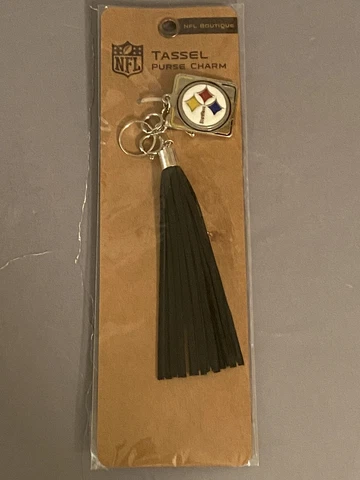 NEW NFL Pittsburgh Steelers TASSEL PURSE CHARM  MADE BY LITTLE EARTH NIP Cover