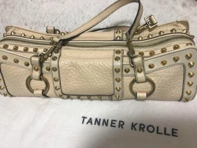 Bolso de Mano Tanner Krolle Cuero Beige W 35 cm × H 11 cm USADO Envío Desde JAPÓN Foto 1 de 4