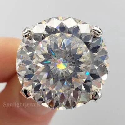 РЕДКОЕ кольцо с белым бриллиантом португальской огранки 6,85 карата чистое серебро 925 пробы - Изображение 1 из 4