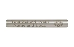 Individueller silberner Aluminium Leichtathletik Staffel Schlagstock personalisiertes Geschenk Ihr Team - Bild 1 von 3