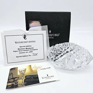 Waterford Crystal 1999 Super Bowl XXXIII Denver Broncos John Elway Fútbol US2 - Imagen 1 de 4