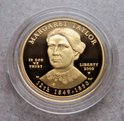 2009-W MARGARET TAYLOR $10 GOLD PF COIN FIRST SPOUSE SERIES; ORIGINAL MINT PKG. - Image 1 of 4