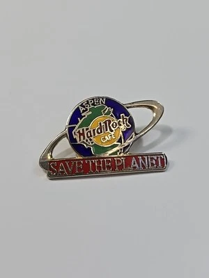 Hard Rock Cafe Aspen Lapel Pin Save the Planet Second Edition Vintage - Image 1 of 4