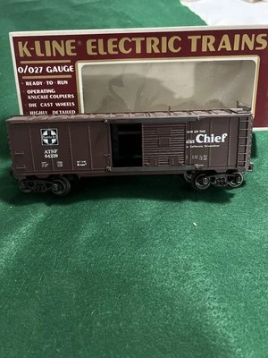 K-LINE 0/027 ATSF 40 Foot Box Car Working Doors Route Of The S.F.Chief Orig. Box - Image 1 of 4