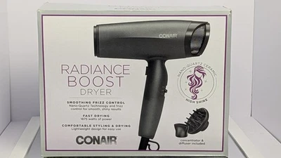 Secador de pelo Conair Radiance Boost, tecnología nano-cuarzo, difusor/concentrador Foto 1 de 4