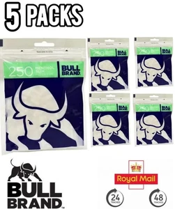 5x Packs Bull Brand Menthol Filter Tips slim 6mm 2500x Filter Tips Free Delivery - Picture 1 of 6