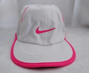 Nike Featherlight Dri Fit Children's Size 4/6x White With pink Trim - Picture 1 of 5